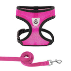 Adjustable Mesh Cat and Dog Harness with Leash – Breathable for Small Pets