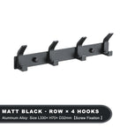 Modern Aluminum Wall Hooks – Black Towel Hanger for Bathroom and Coat Storage