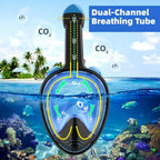 Full Face Snorkel Mask – Anti-Fog Panoramic View for Diving and Swimming