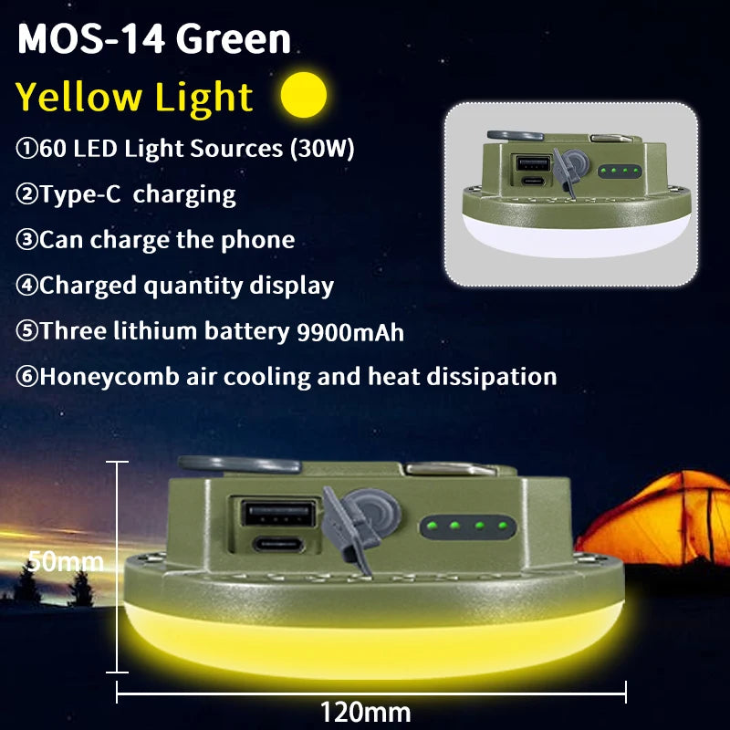 Rechargeable LED Camping Lantern – Magnetic Portable Light for Outdoor Tent