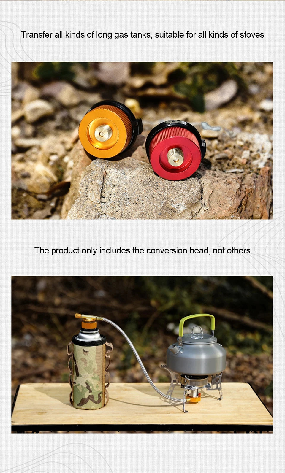 Camping Stove Adapter – Gas Cylinder Valve Converter for Outdoor Cooking
