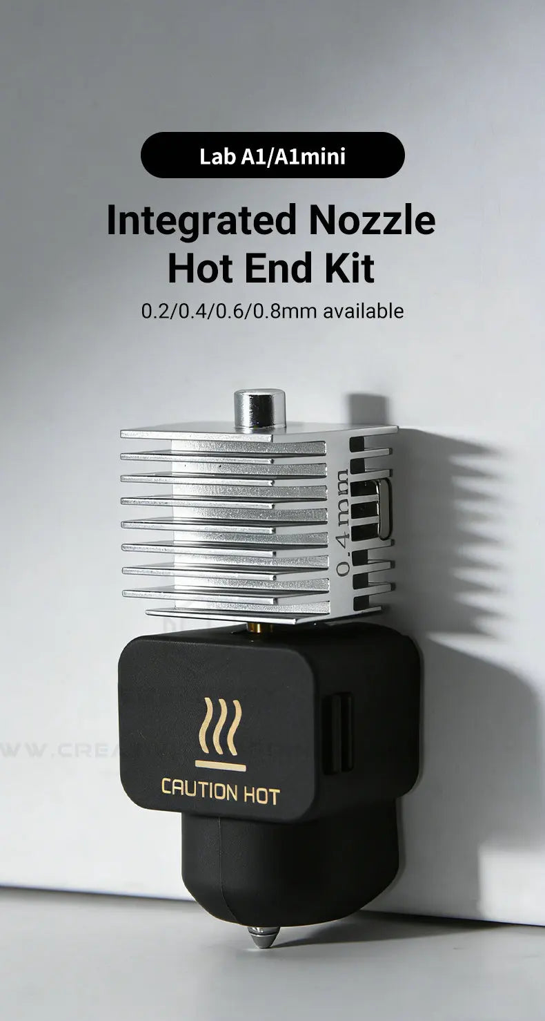 Hardened Steel Hotend Kit – High Speed 3D Printer Nozzle for Bambu Lab A1
