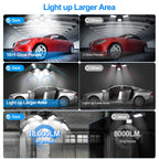 LED Garage Light – 11 Adjustable Panels for Workshop Industrial Lighting