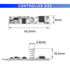 LED Touch Dimmer Switch – Aluminum 12V 24V Controller for Cabinet Lighting