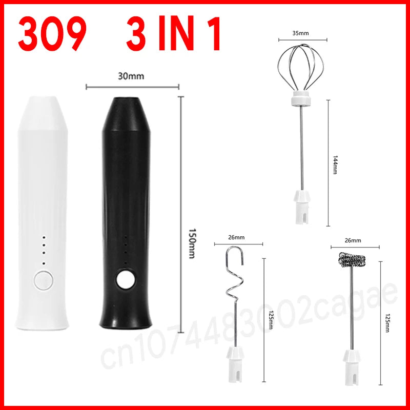 Electric Milk Frother – Wireless Handheld Foam Maker for Coffee and Baking
