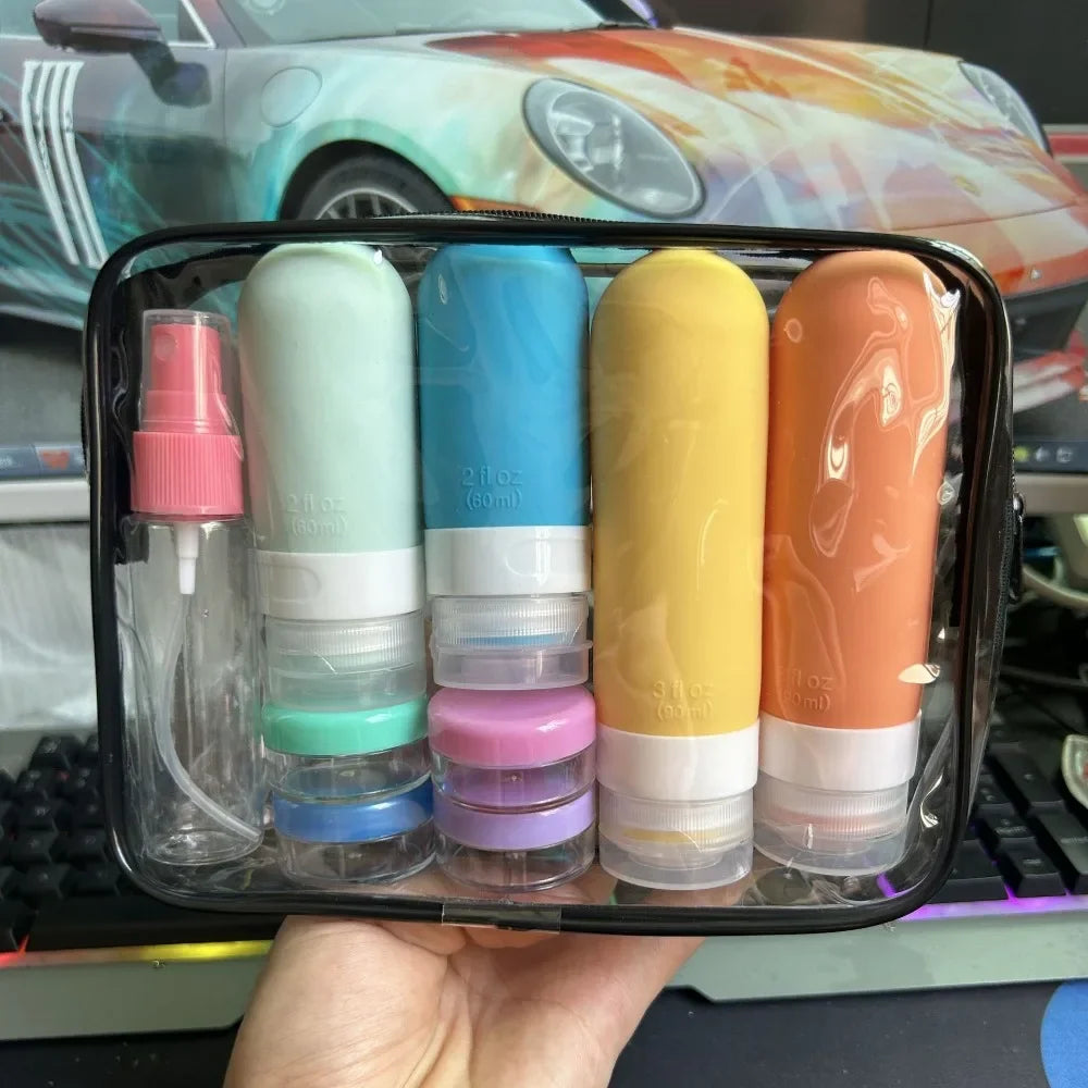 Leak-Proof Travel Bottles Set – Refillable Containers for Toiletries