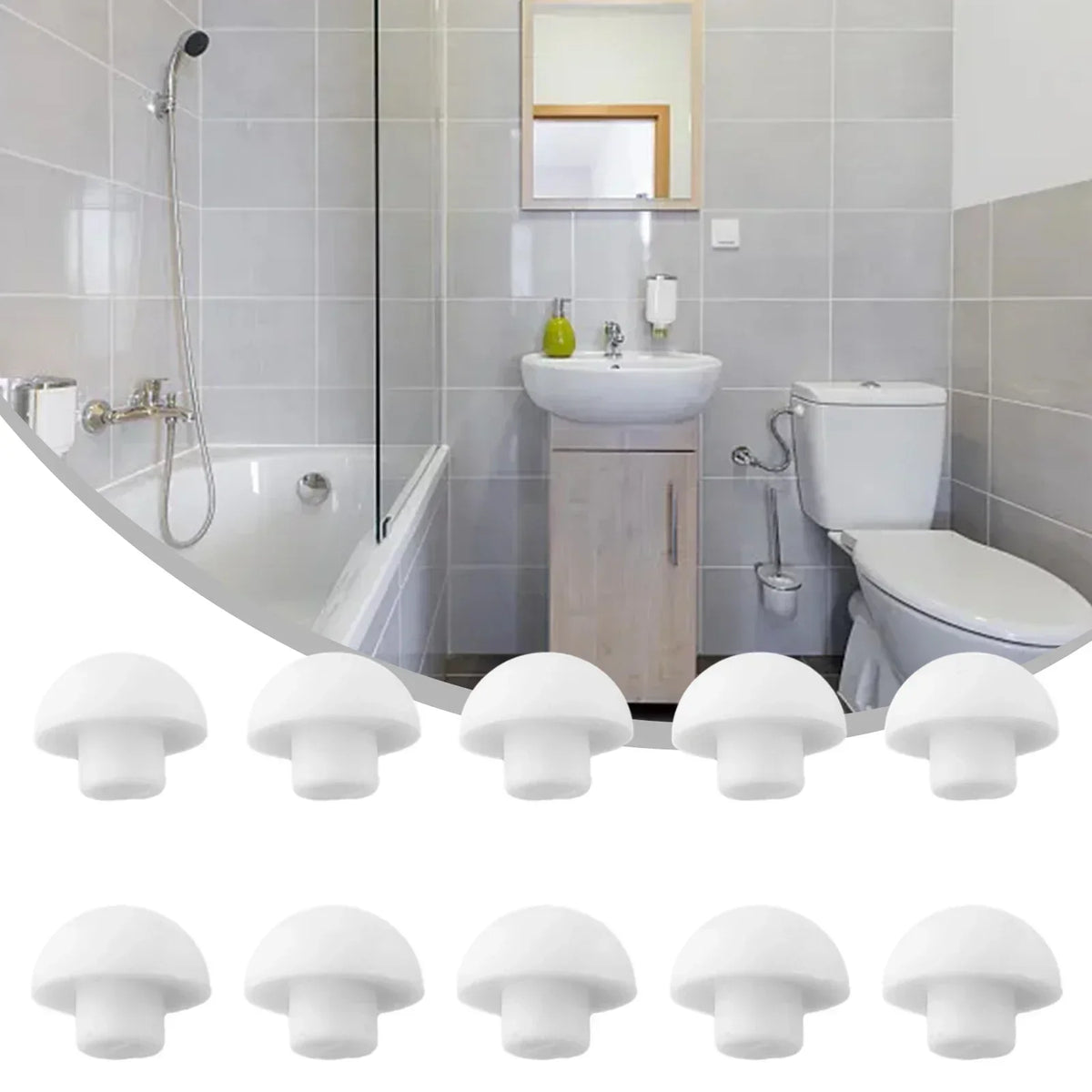 Universal Toilet Seat Bumpers – Protective Cushion Stopper for Bathroom Repair