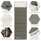 Ultralight Cotton Sleeping Bag – Splicable Double Design for Camping