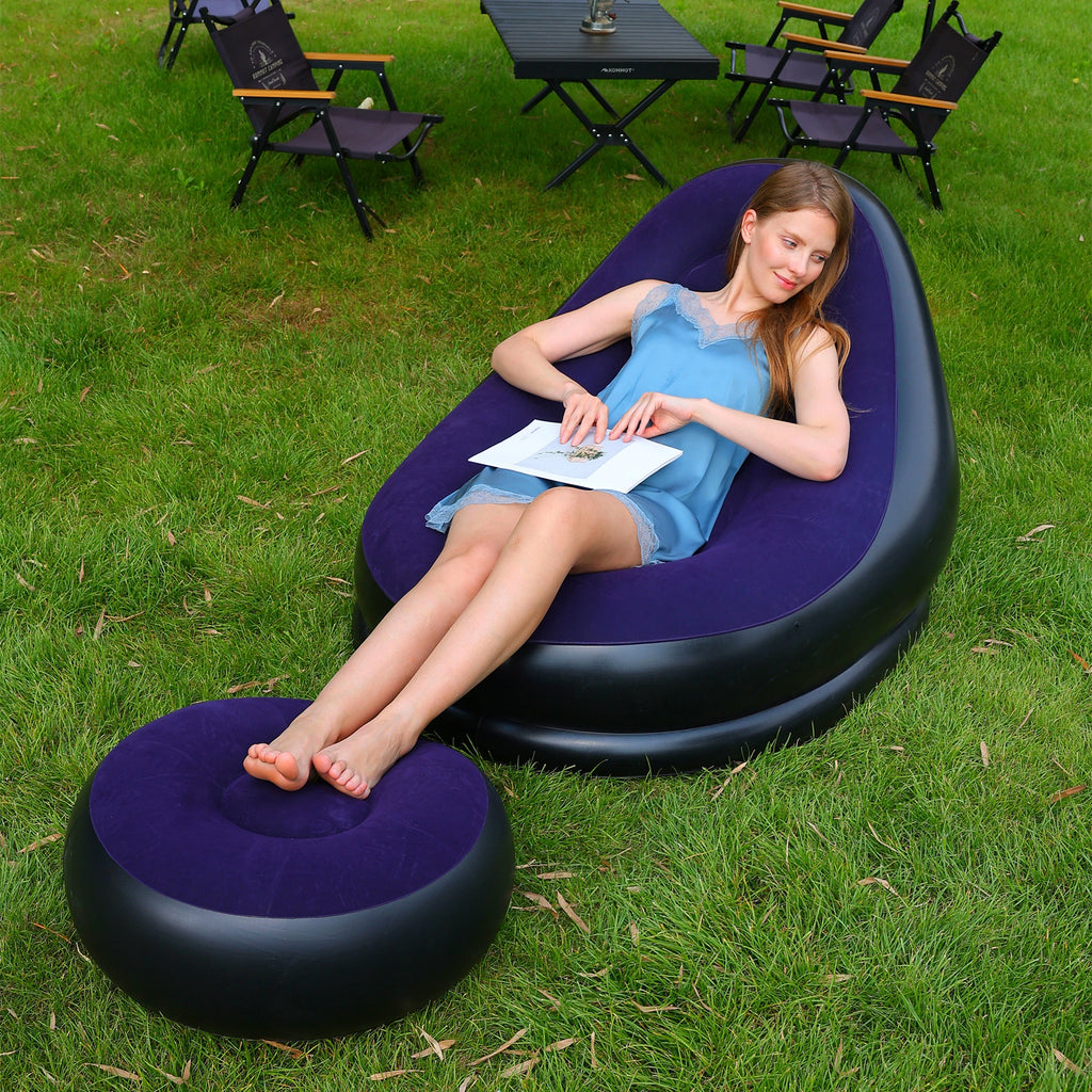 Inflatable Air Sofa Bed – Portable Foldable Recliner for Outdoor Camping