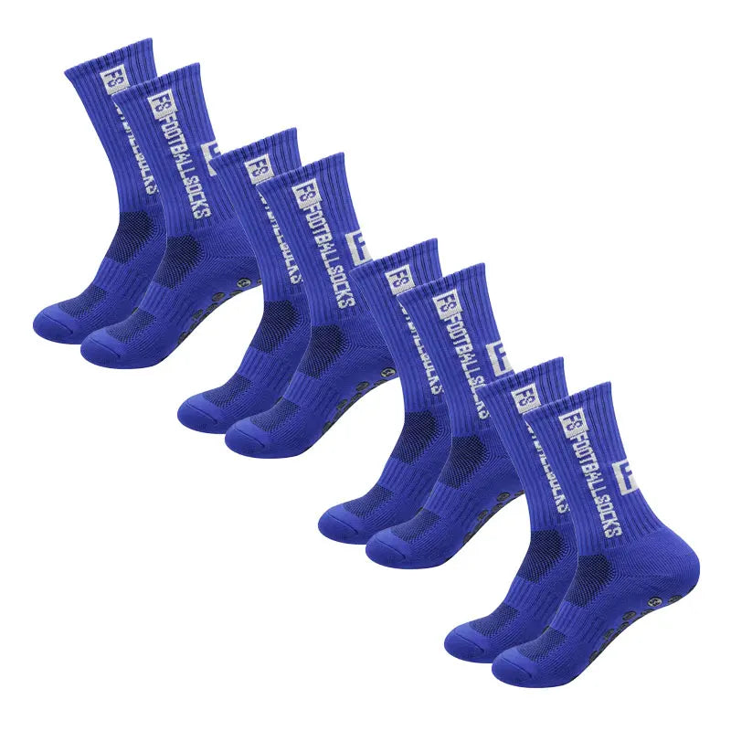 Anti-Slip Athletic Socks – Cotton Grip Crew for Soccer and Basketball