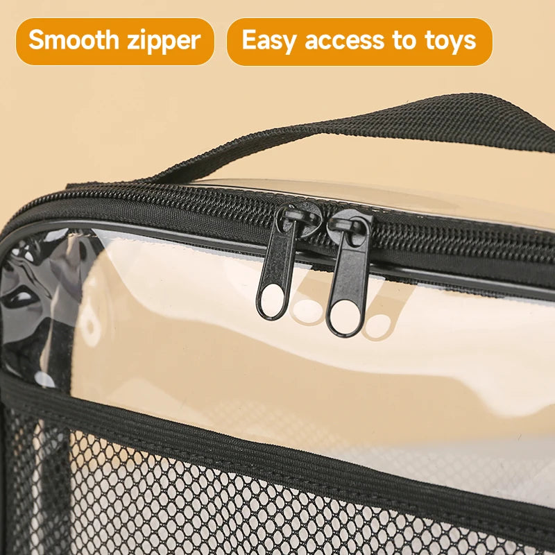 Transparent Toy Storage Bag – Large Capacity Organizer for Kids Block Toys