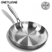 Stainless Steel Frying Pan – Nonstick Uncoated Cookware for Kitchen Stoves