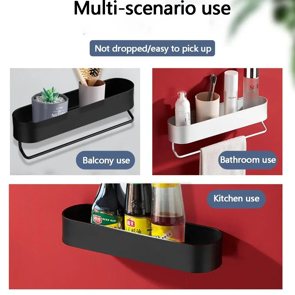 Bathroom Wall Mounted Shelf – No Drill Storage Rack for Shower Organization