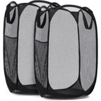 Collapsible Mesh Laundry Basket – Large Breathable Hamper for Home Storage