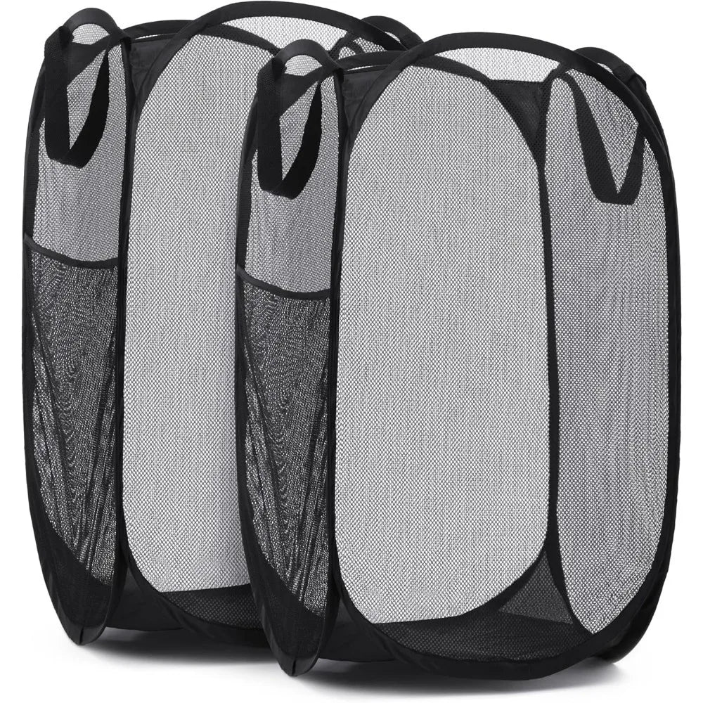 Collapsible Mesh Laundry Basket – Large Breathable Hamper for Home Storage