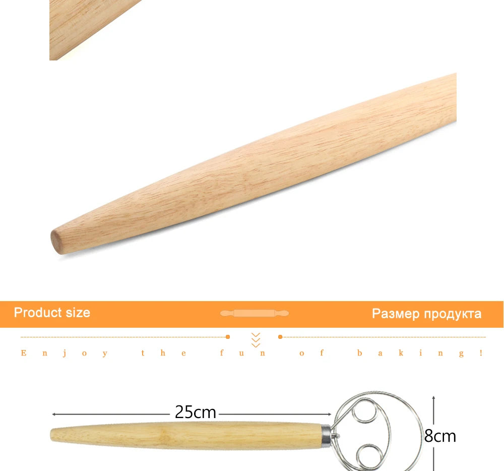 Danish Dough Whisk – Stainless Steel Wire Tool for Baking Artisan Bread
