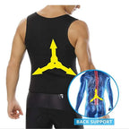 Men's Sauna Shapewear Vest – Silver Coated Compression Top for Weight Loss