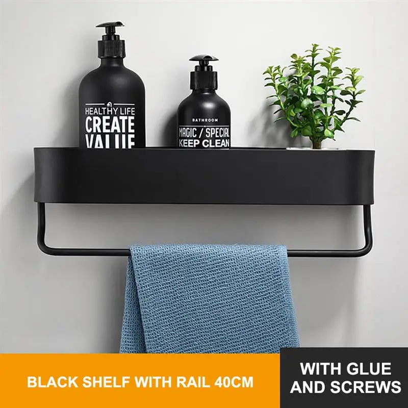 Bathroom Wall Mounted Shelf – No Drill Storage Rack for Shower Organization