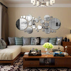 3D Acrylic Round Mirror Wall Stickers – DIY Home Decor for Bedroom Bathroom
