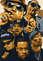Hip Hop Canvas Wall Art – Notorious BIG and Tupac Poster for Home Decor