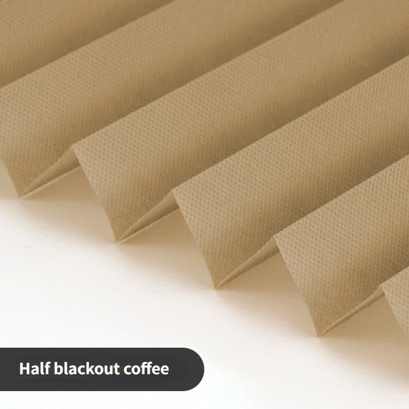 Self-Adhesive Pleated Blinds – Half Blackout Privacy Shades for Home Windows