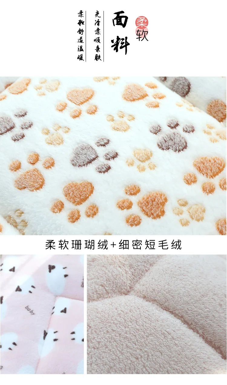 Double-Sided Plush Pet Mat – Warm Sleeping Bed for Cats and Small Dogs