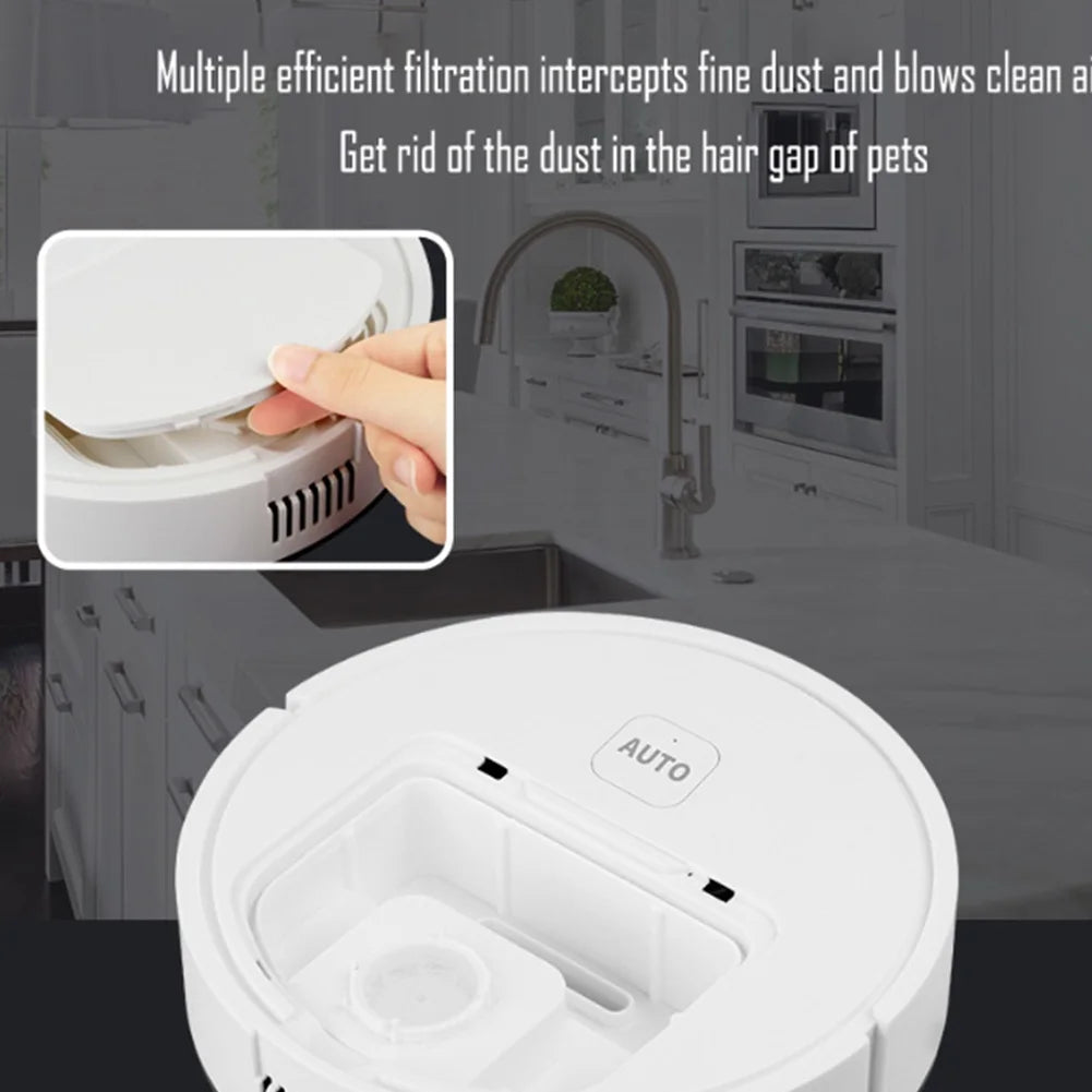 3-in-1 Robot Vacuum Mop – USB Rechargeable Cleaner for Home Pet Hair