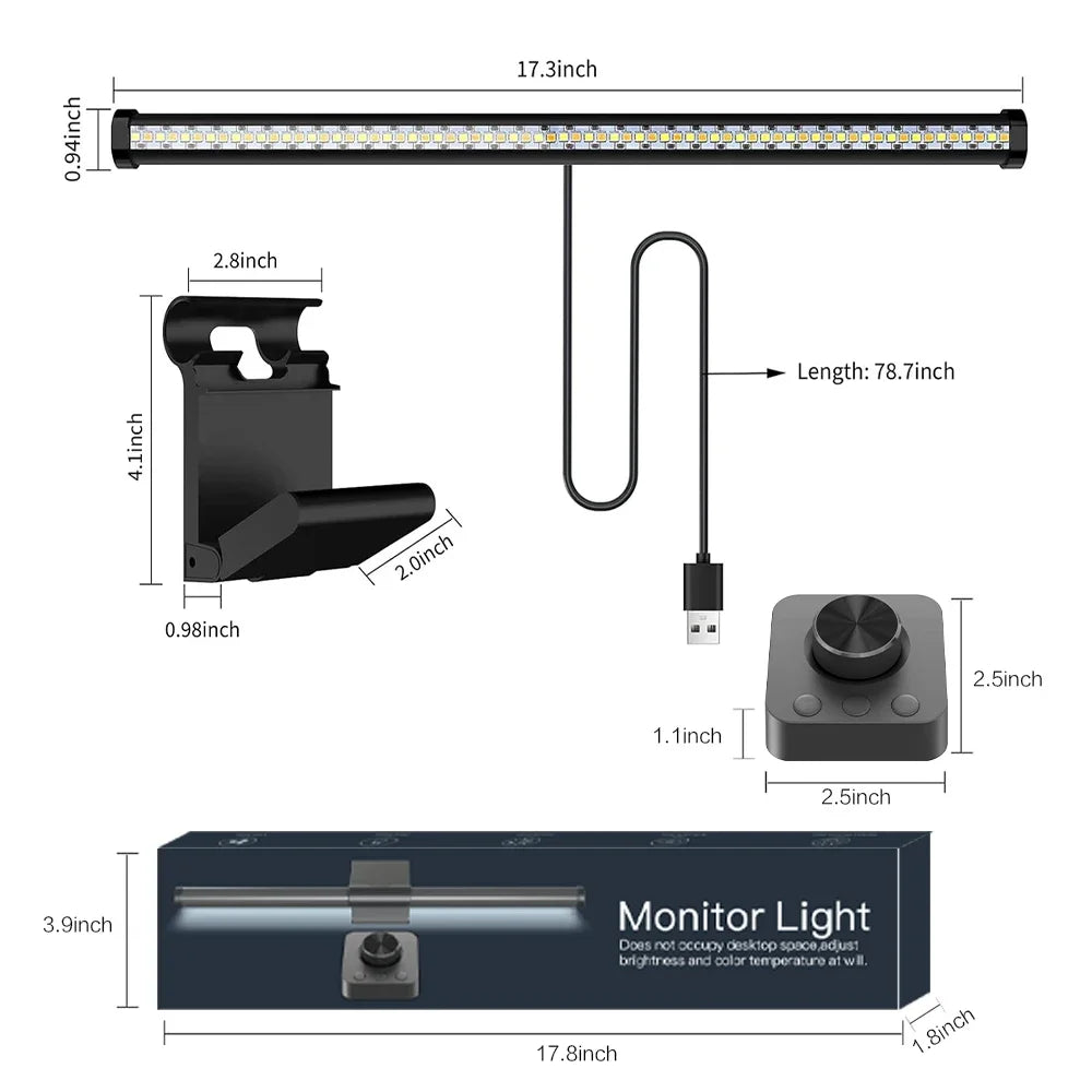 TUYA LED Monitor Light Bar – Remote Controlled E-Reading Lamp for Office