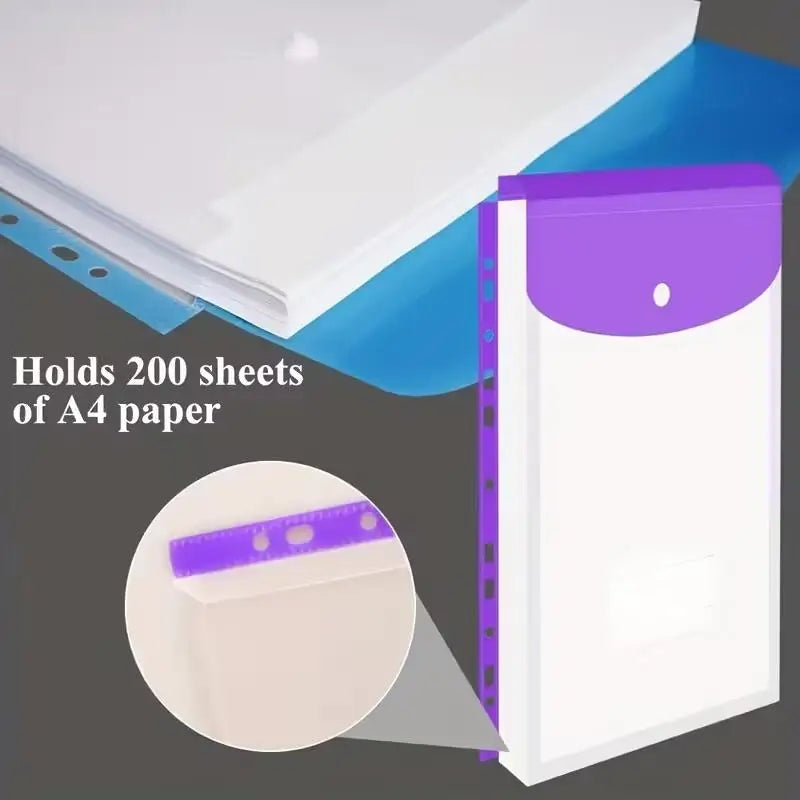 Expandable A4 Binder Pocket Organizer – Plastic Folders for Office Storage