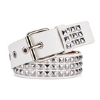 Punk Pyramid Rivet Belt – Metal Studded Hardware for Unisex Y2K Fashion