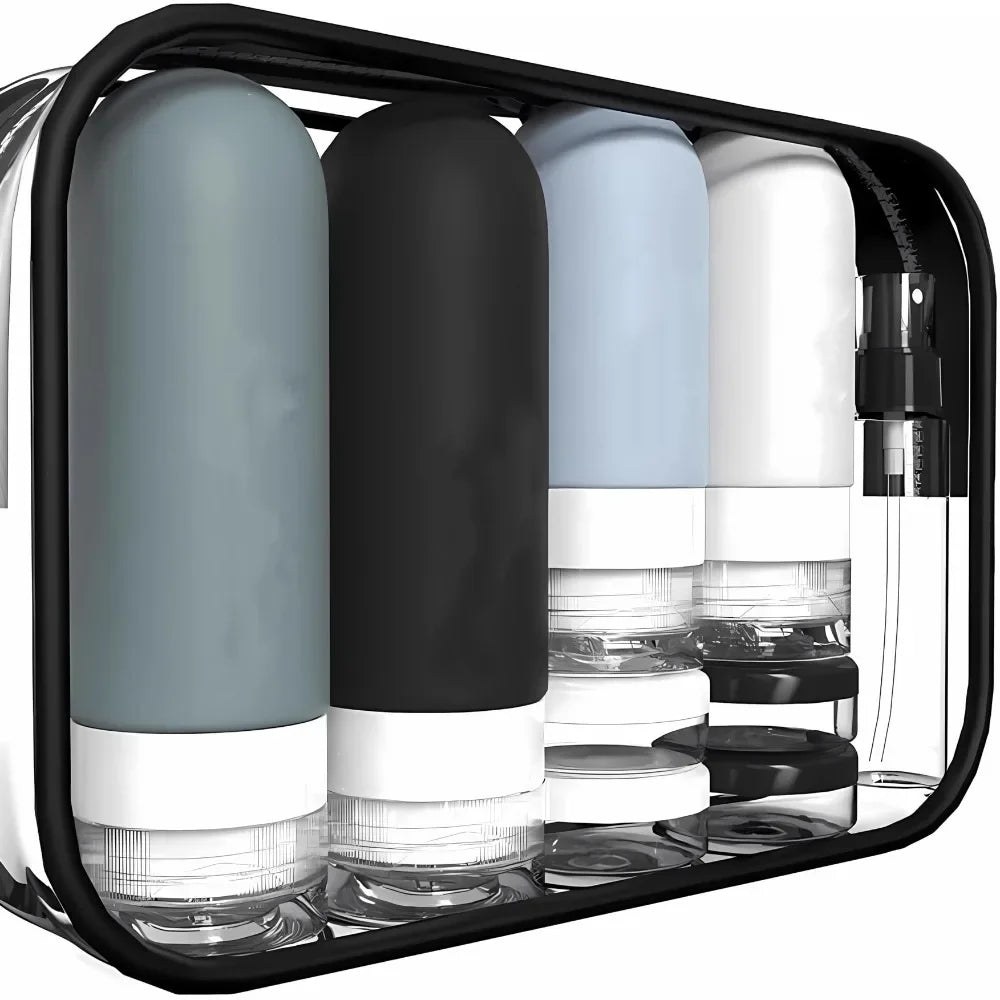 Leak-Proof Travel Bottles Set – Refillable Containers for Toiletries