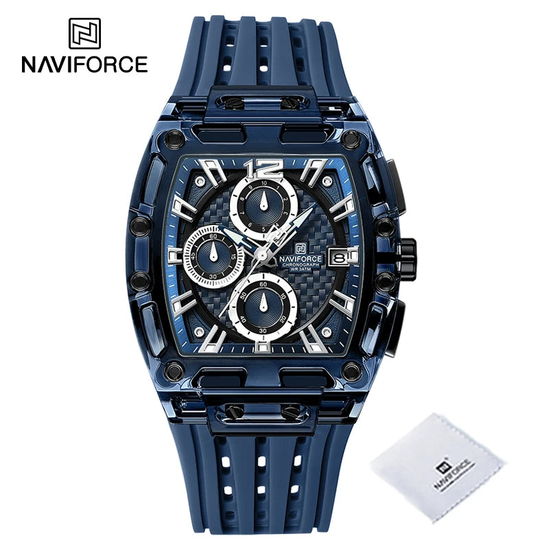 NAVIFORCE Silicone Chronograph Watch – Waterproof Sport Accessory for Men