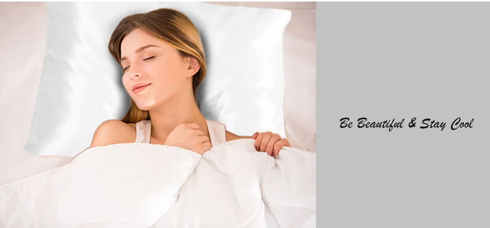 Mulberry Silk Pillowcase – Queen Standard Satin Sleep Case for Hair and Skin
