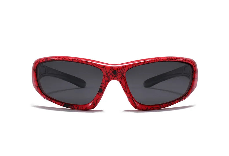 Polarized Spider Web Kids Sunglasses – UV400 Outdoor Sport Shades for 3-9y