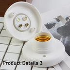 E27 Screw Light Bulb Socket – Ceiling Lamp Holder Base for Home Lighting