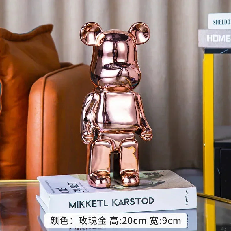 Ceramic Bear Figurine – Aesthetic Luxury Sculpture for Modern Home Decor