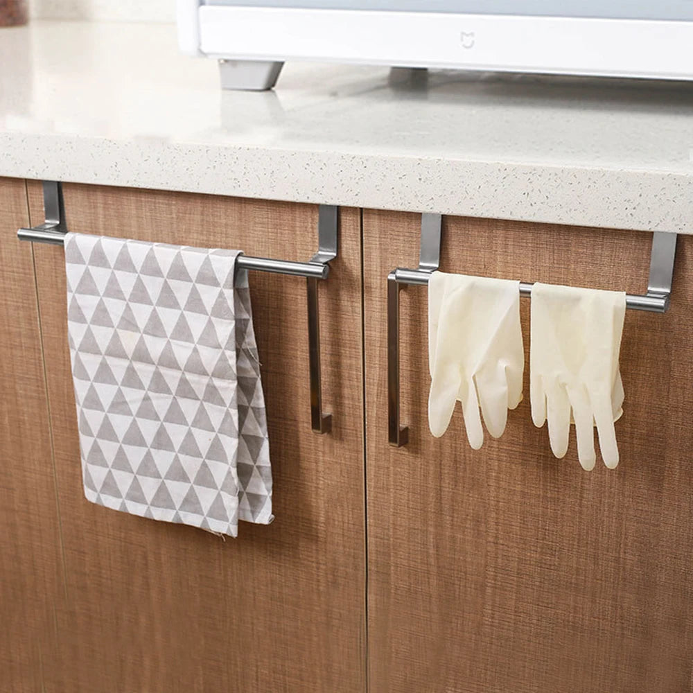 Stainless Steel Towel Rod – Non-Punching Hanging Rack for Bathroom Kitchen