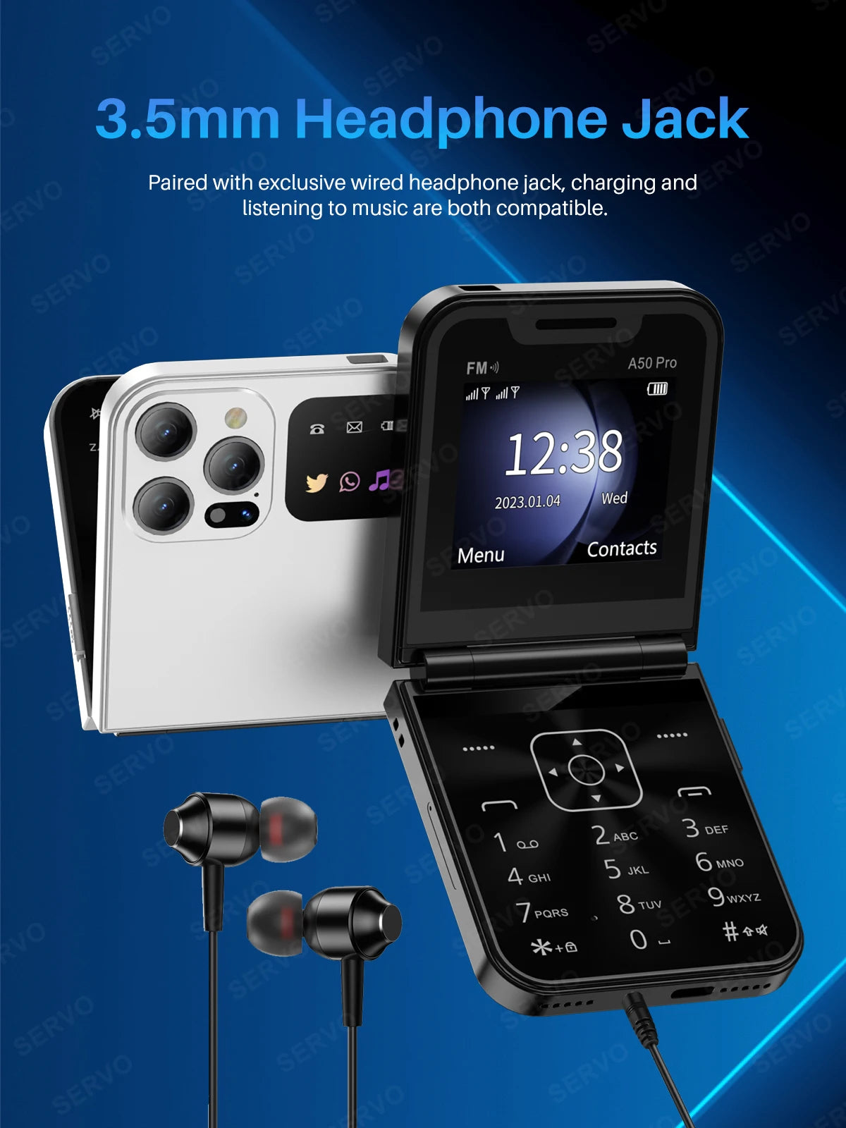 Flip Mobile Phone – Dual SIM with Call Recording for Seniors
