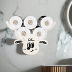 Sheep Toilet Paper Holder – Wall Mounted Metal Organizer for Bathroom Decor
