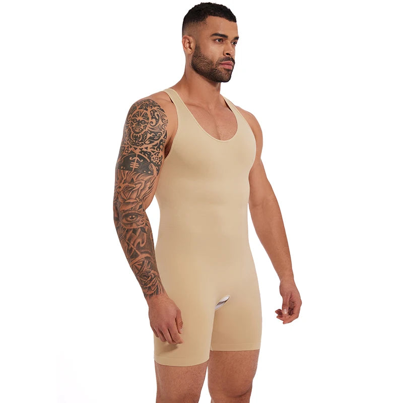 Men Full Body Shapewear – Compression Bodysuit for Tummy Control