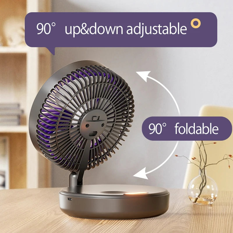 Rechargeable 3-in-1 Portable Fan – Multifunctional Cooling for Home and Travel