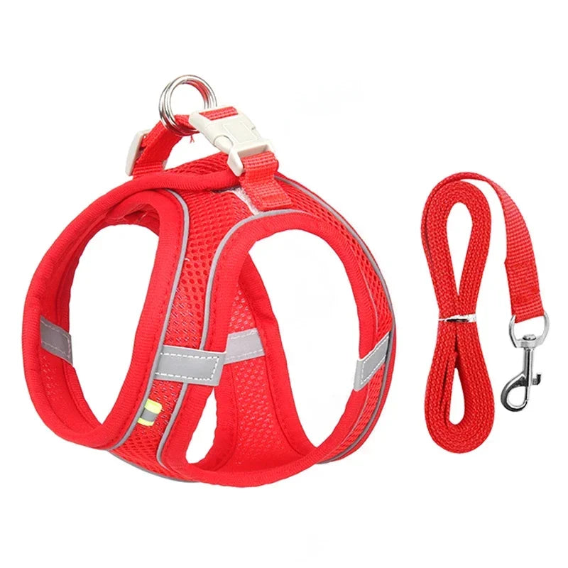 Adjustable Puppy Harness Vest – Comfortable Pet Supplies for Small Dogs