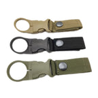 Nylon Webbing Bottle Holder – Tactical Carabiner Clip for Outdoor Hiking