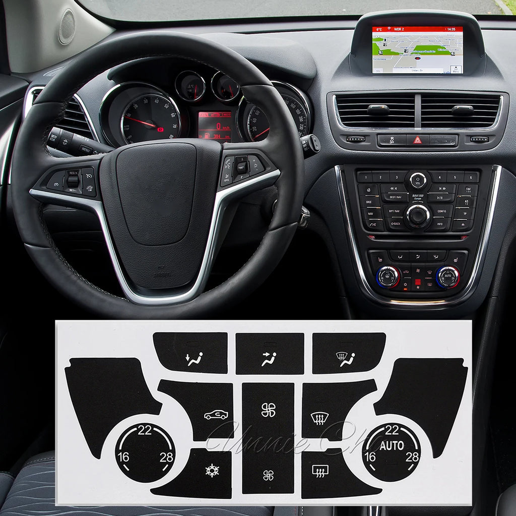 AC Panel Button Repair Decals – Interior Restoration Stickers for Opel Vauxhall