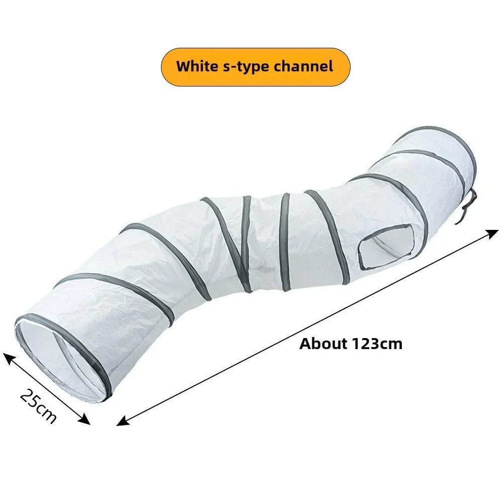 Foldable Pet Tunnel – Interactive Cat Toy for Indoor Training and Play