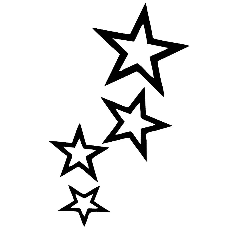 Star Vinyl Car Decal – 12x24cm Waterproof Sticker for Truck Bumper Window