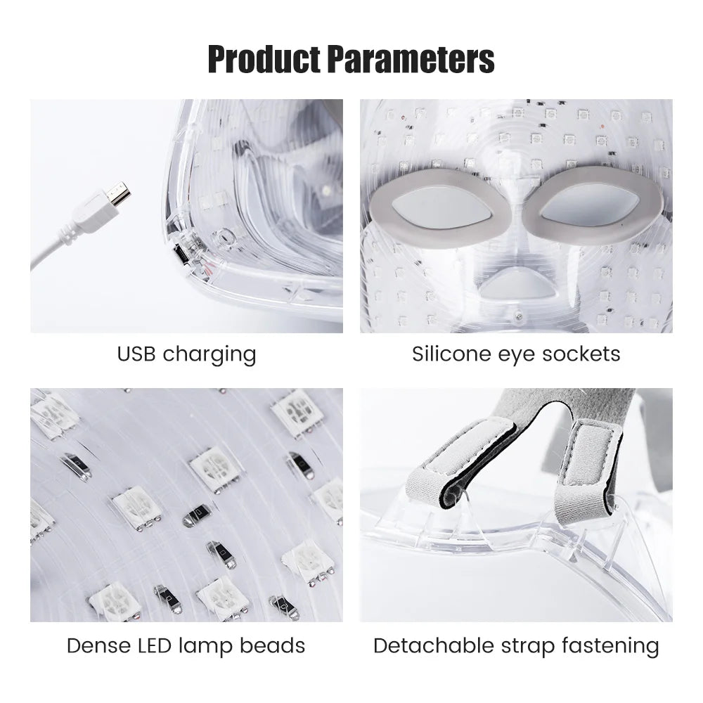 7-Color LED Photon Facial Mask – Skin Rejuvenation for Home Beauty Care