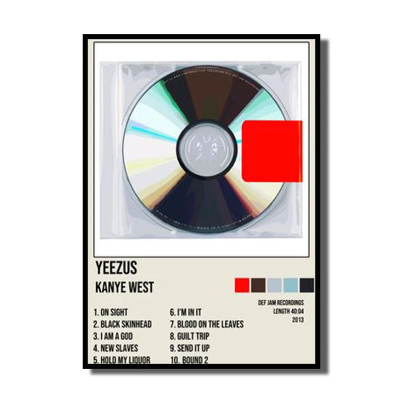 Kanye West Canvas Poster – HD Music Album Art for Home Wall Decor