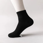 Cotton Mid-calf Socks – Solid Colour Daily Wear for Men