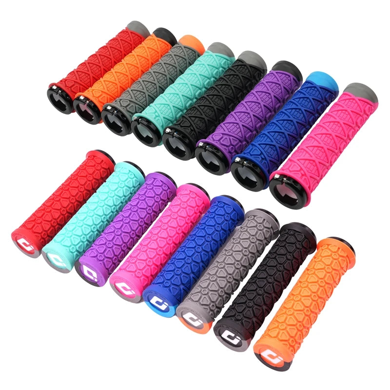 Silicone MTB Lock-On Grips – Anti-Slip Shock Absorbing Handles for Downhill